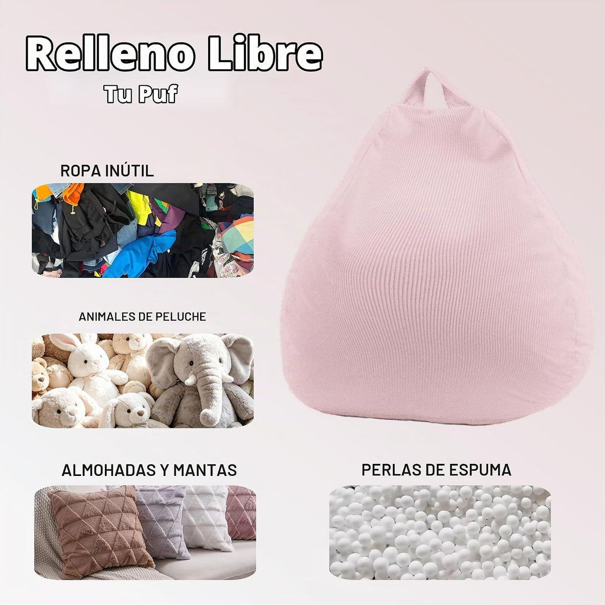 LPMOERA Funda suave para silla de puf de almacenamiento de animales...