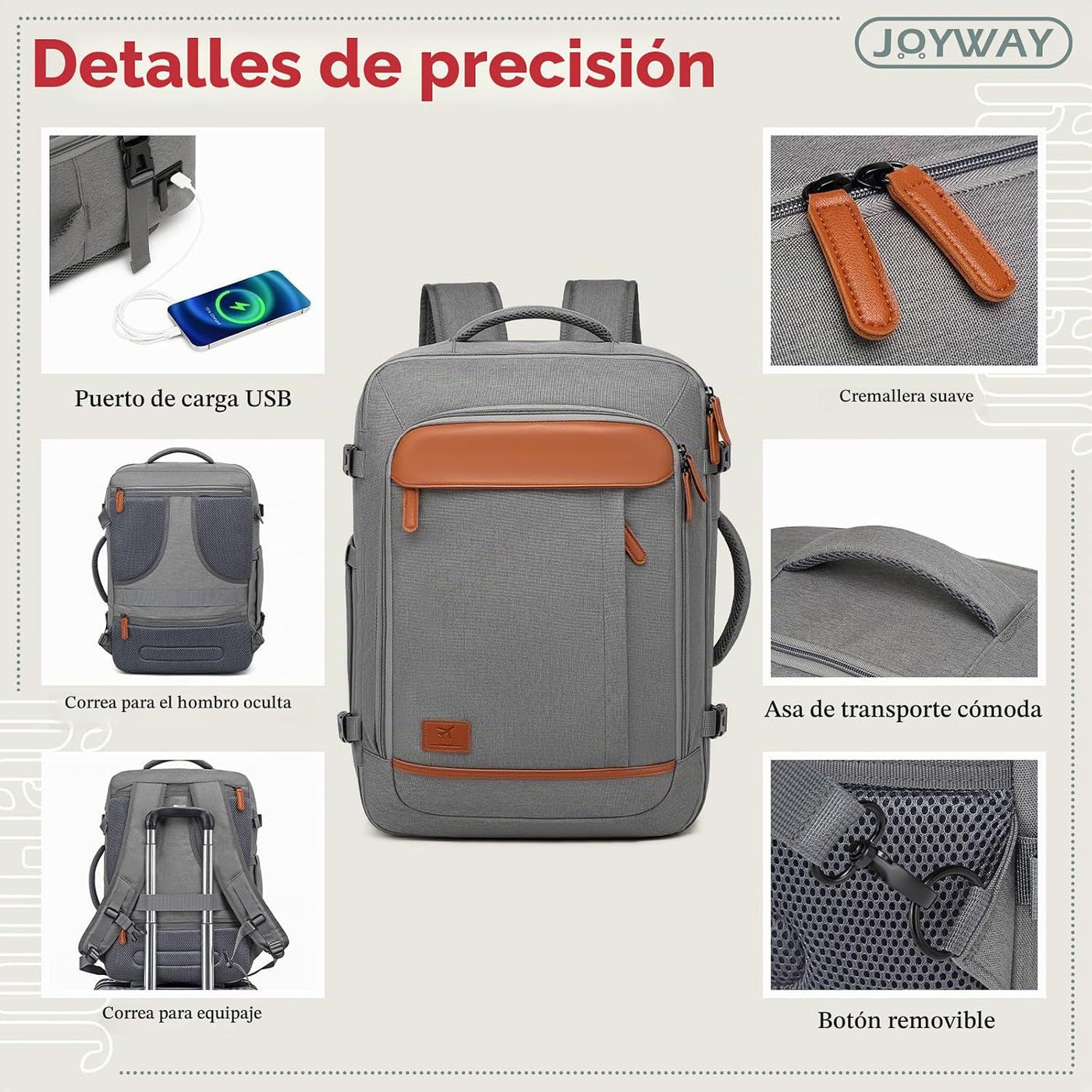 Joyway Juego de equipaje expandible de 5 piezas, maleta de viaje li...