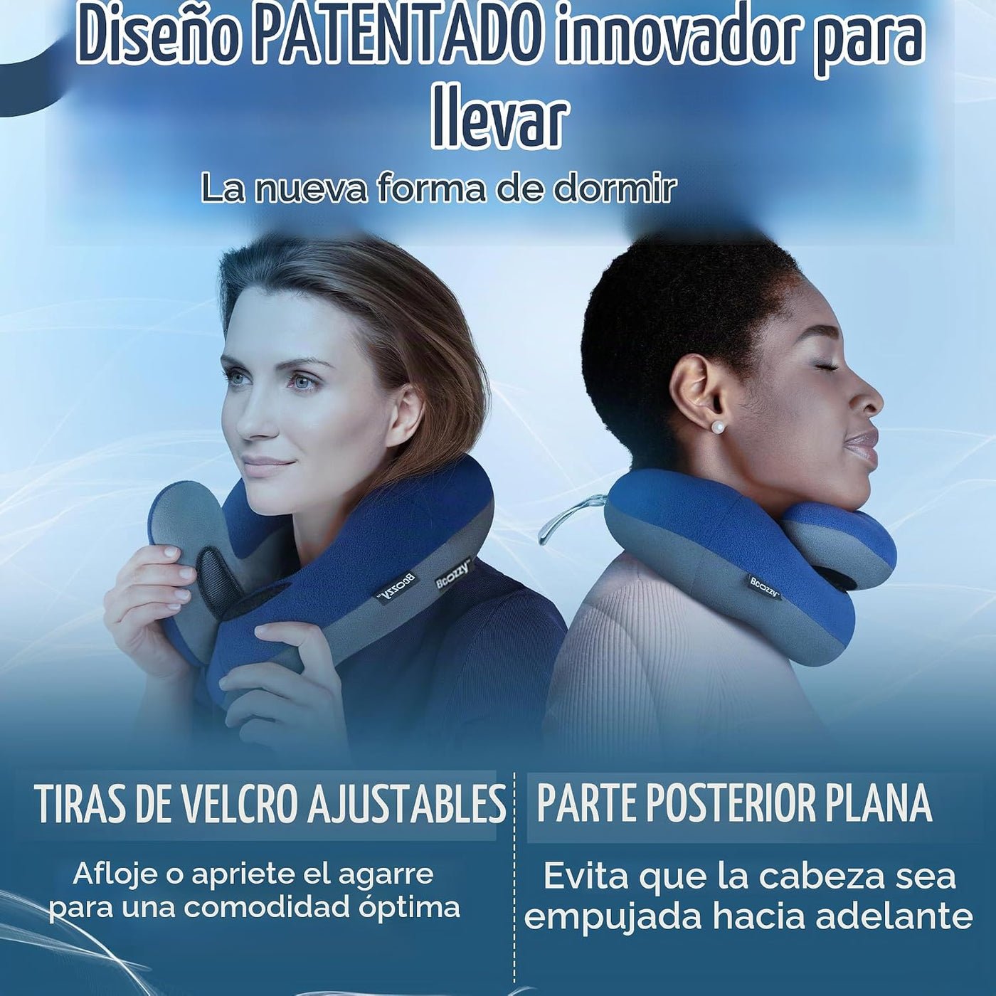 BCOZZY - Almohada de viaje para cuello, con doble apoyo para cabeza...