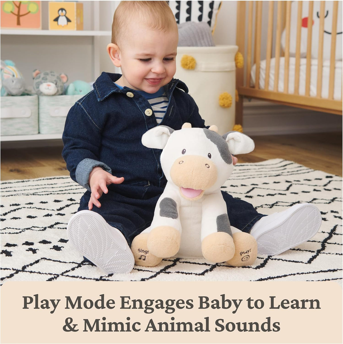 GUND Baby Buttermilk Cow Juguete musical interactivo animado de 12...