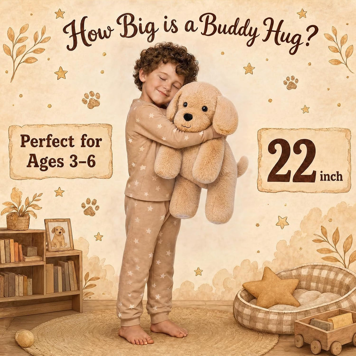 gnomantic Yellow Lab - Animales de peluche con peso de 22 pulgadas,...