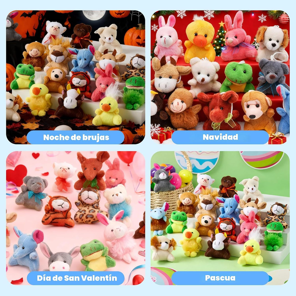 Joyin - Juego de 24 mini juguetes de peluche de animales pequeños s...