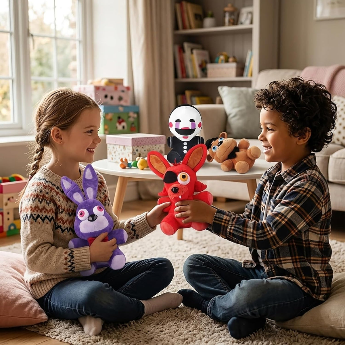 PLIIMONA Juego de 4 juguetes de peluche de animales de terror, anim...