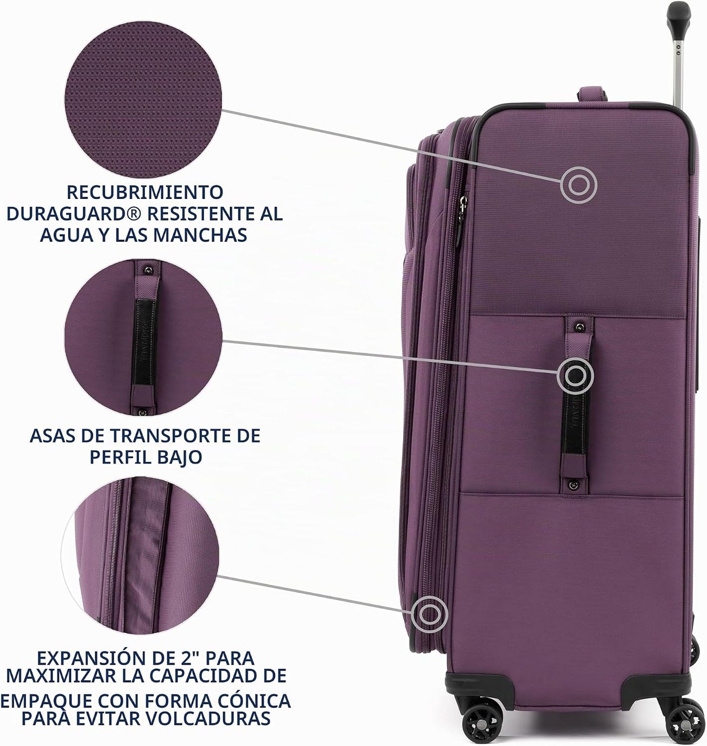 Travelpro Tourlite Softside Equipaje Expandible con 4 Ruedas Girato...