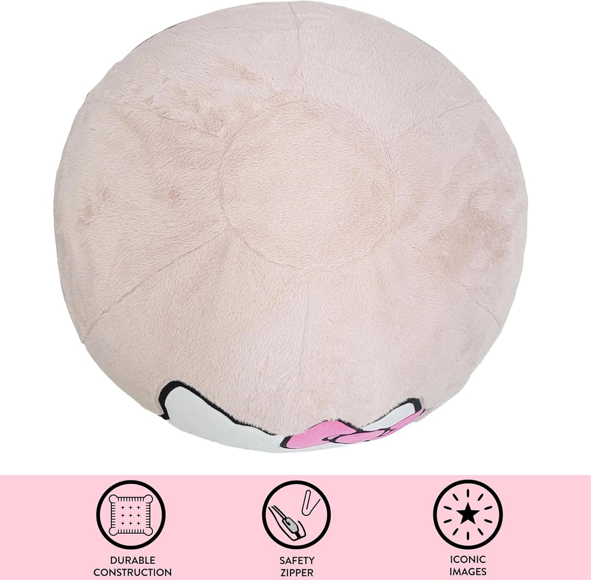 Idea Nuova Sanrio Hello Kitty - Puf redondo relleno de espuma de 24...