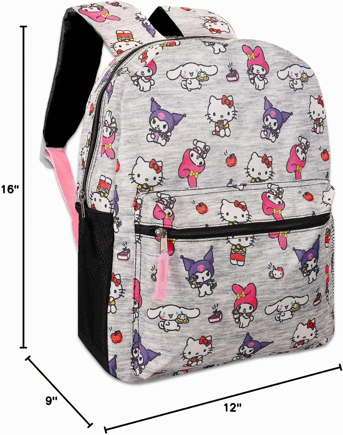 Hello Kitty Kuromi My Melody - Mochila para niñas con mochila de 15...