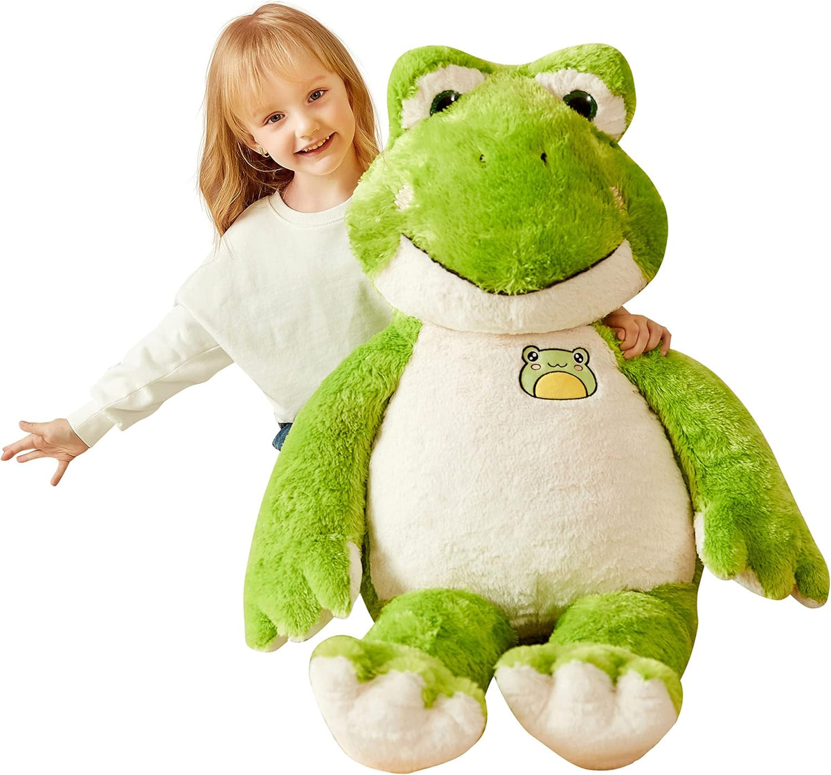 IKASA Juguete de peluche de rana gigante, 30 pulgadas, grande, enor...