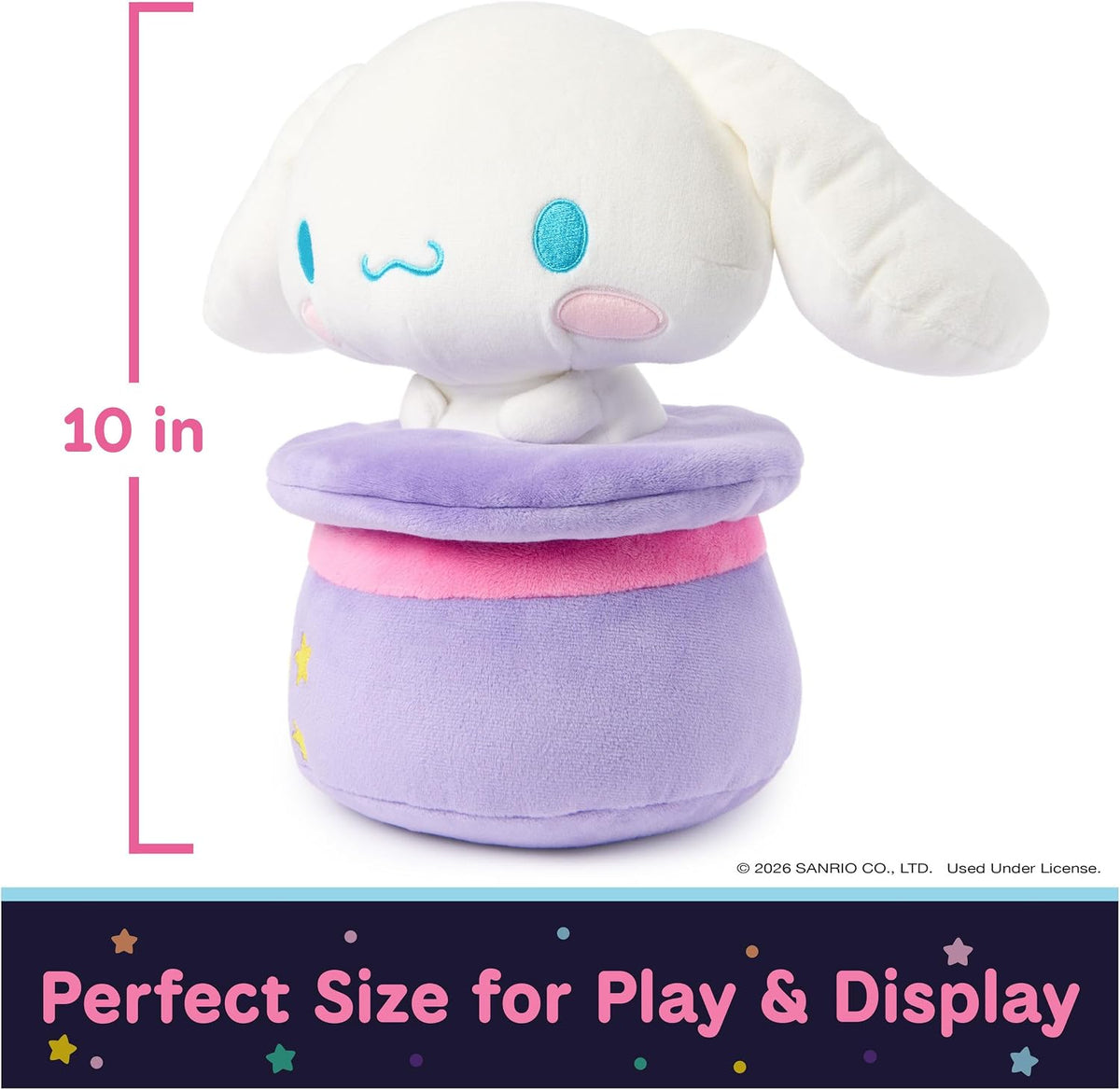 GUND Sanrio Cinnamoroll con sombrero mágico, juguete de peluche de...