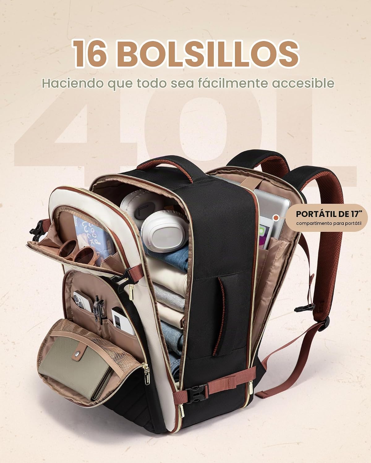 Mochila para laptop LOVEVOOK para mujer