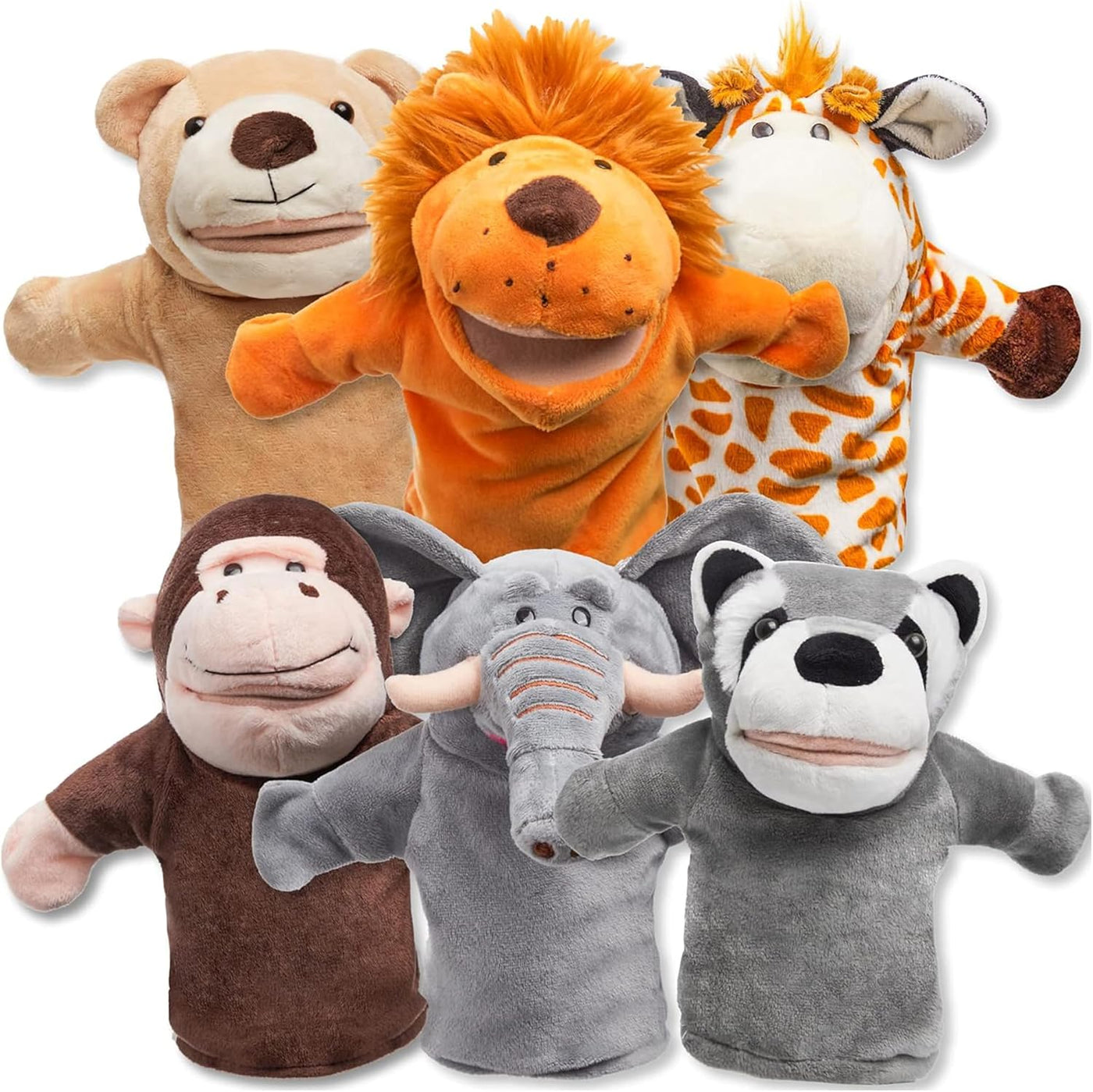JOYIN Juego de marionetas de mano para niños con boca de trabajo, j...