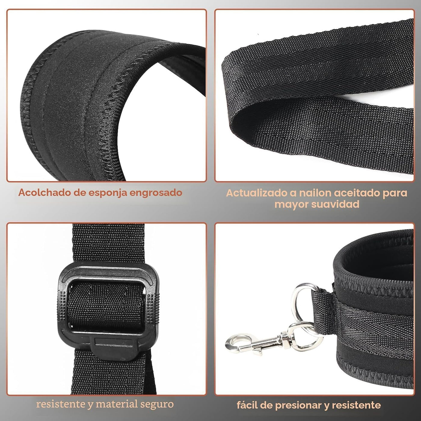 Sex Bondage BDSM Kit de restricciones de cama con esposas del cuell...