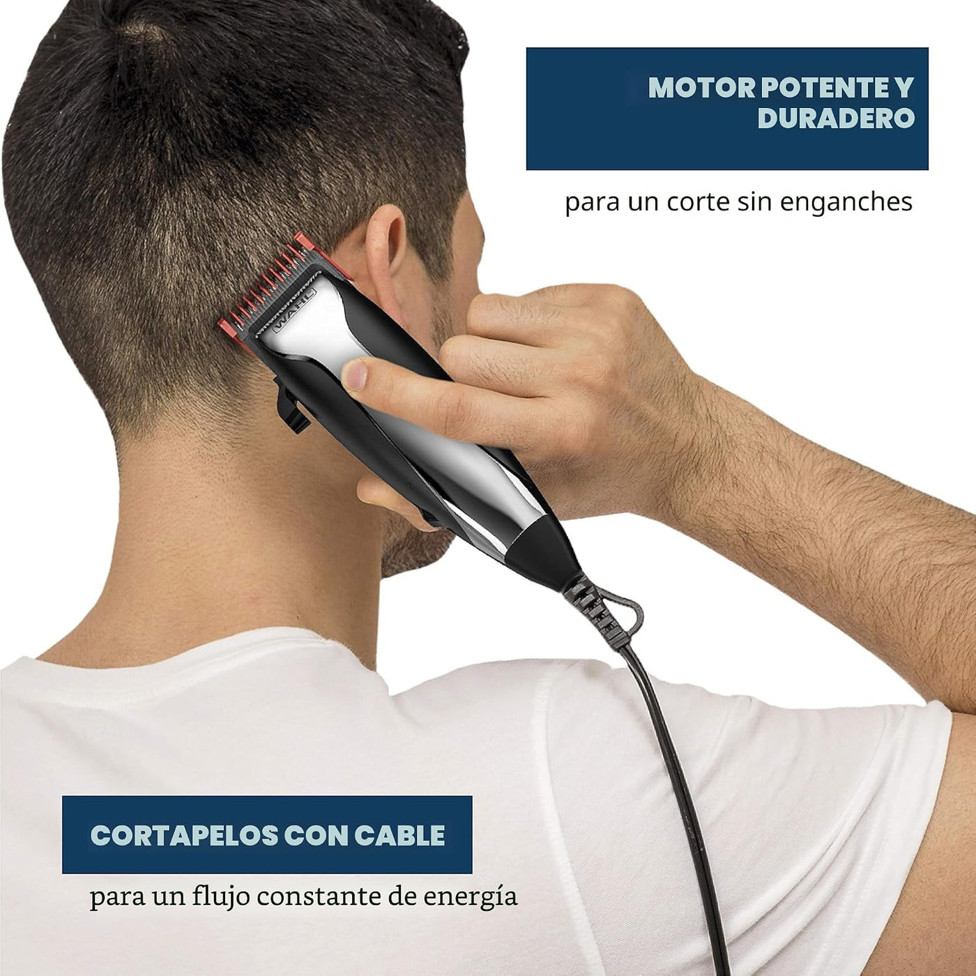 Wahl Kit de cortapelos con cable para el hogar con palanca de adelg...