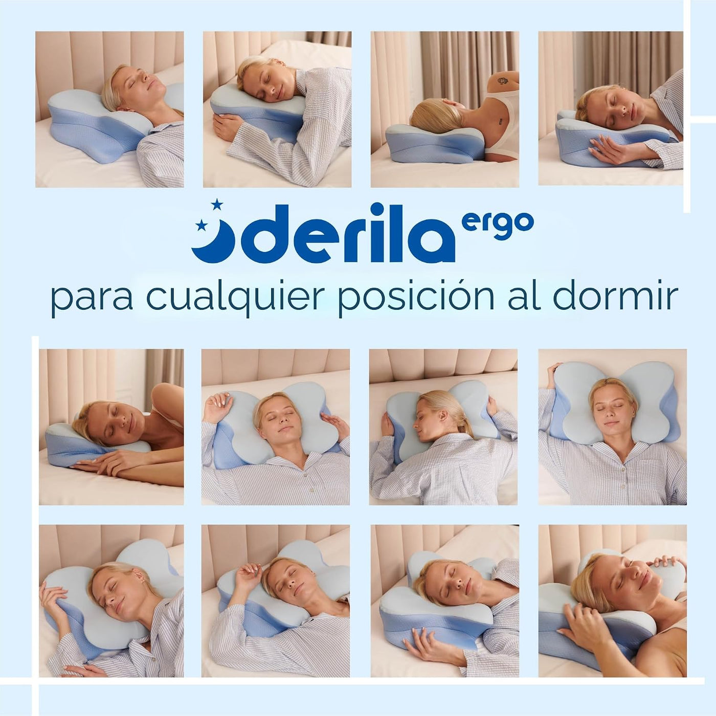 Derila Ergo Almohada Cervical de Cuello para Dormir Almohada de Con...