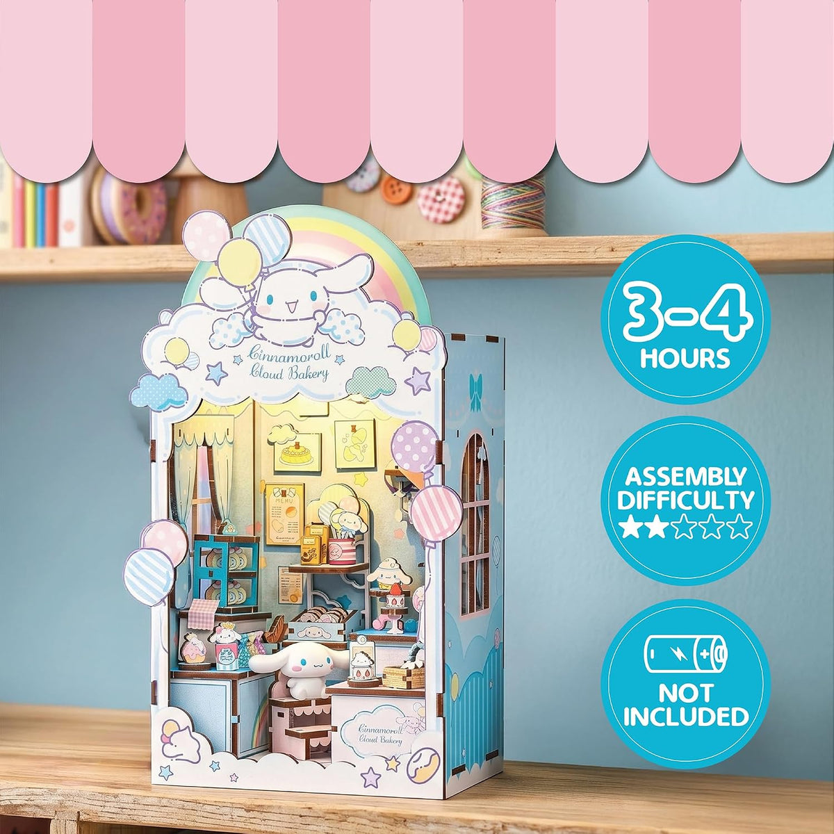 Hands Craft Cinnamoroll Cloud - Kit de rincón de libro de panadería...
