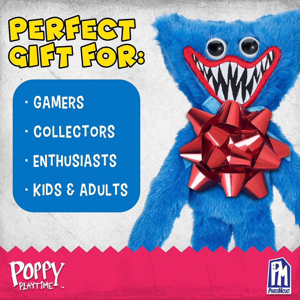 Poppy Playtime - Peluche Scary Huggy Wuggy (felpa mediana de 14 pul...