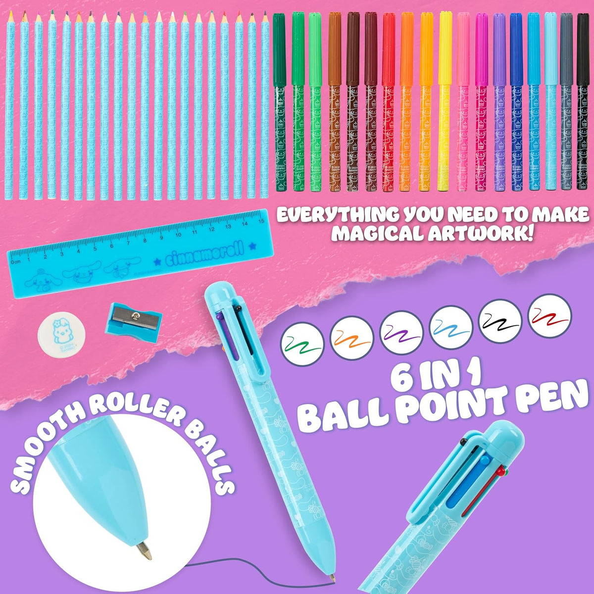 Hello Kitty Sanrio - Estuche para lápices de colores para niños, ma...