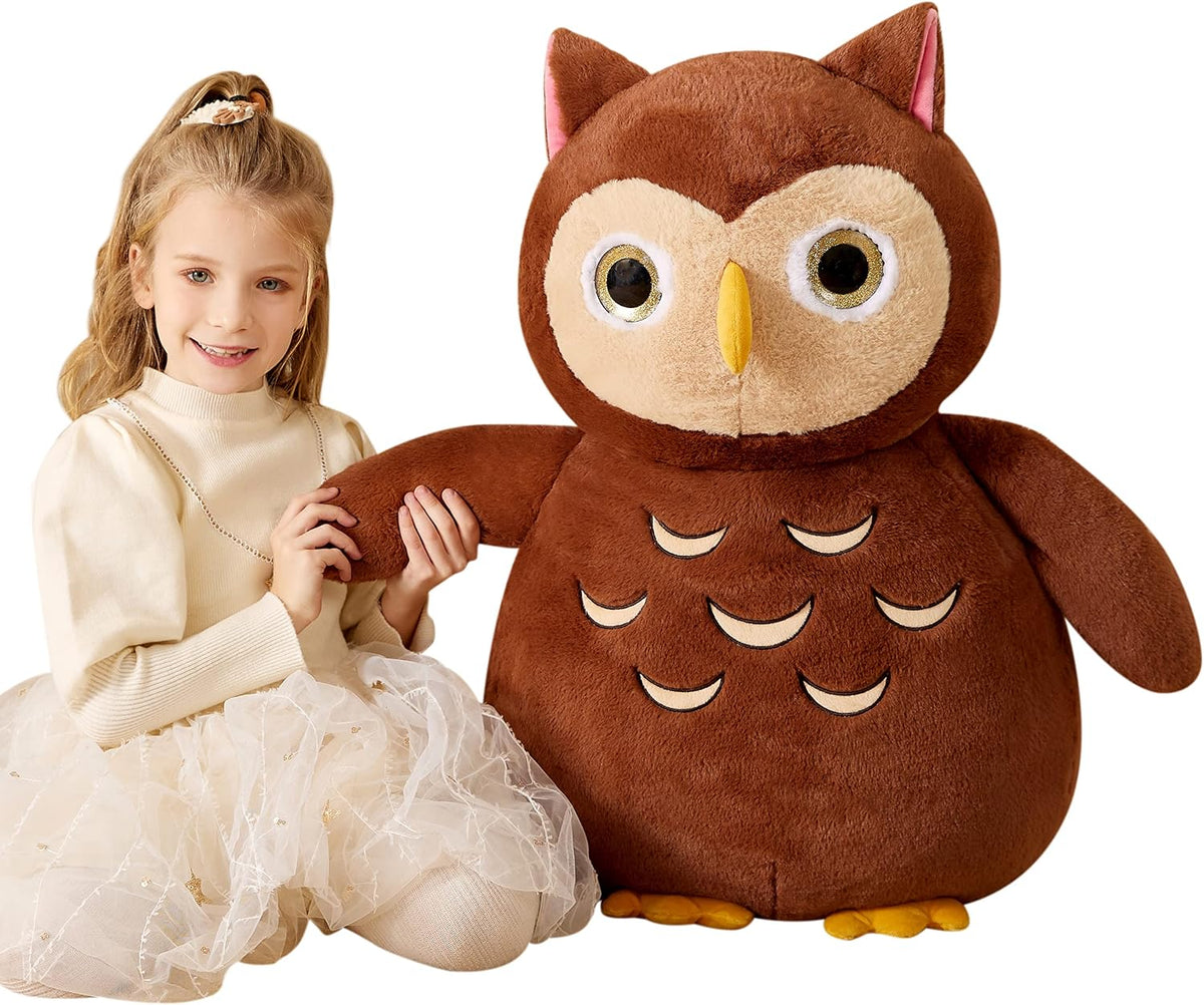 EARTHSOUND Peluche Gigante de Búho de Felpa, 23 Pulgadas de Tamaño...