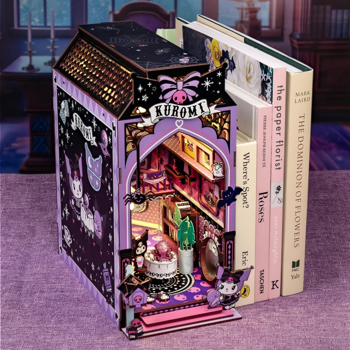 Hands Craft Kuromi Spooky House - Kit de rincón de libros para bric...