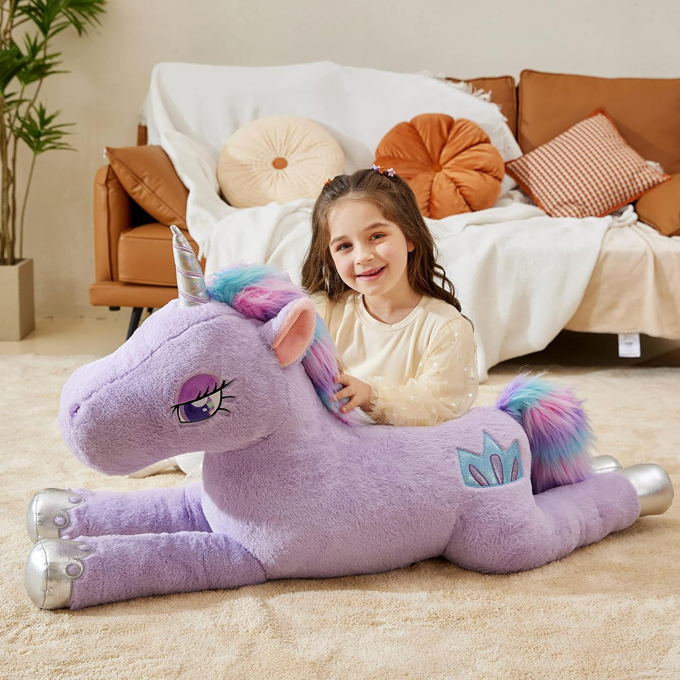 IKASA Animal de Peluche de Unicornio Gigante, Juguetes Suaves Grand...