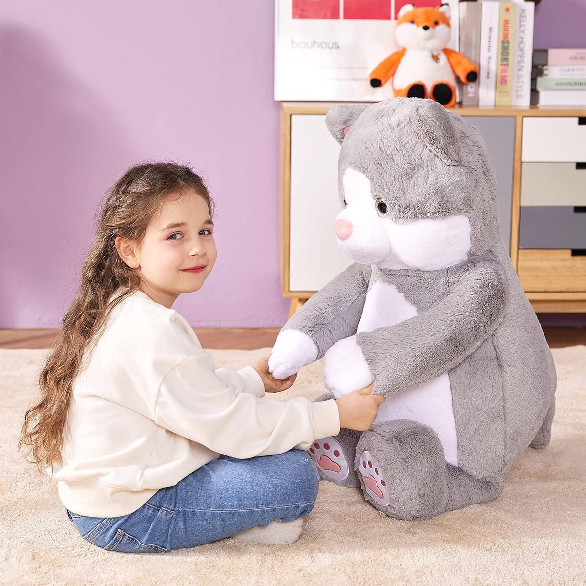 IKASA Juguete de Peluche de Gato Gigante, Gatito Grande Lindo de 30...