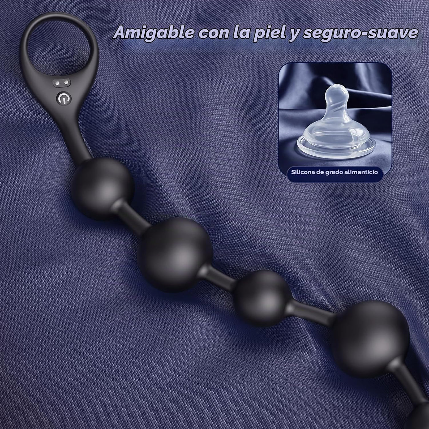 BEISAR Vibrador anal de 15.35 pulgadas con tapón a tope \u2013 Masa...