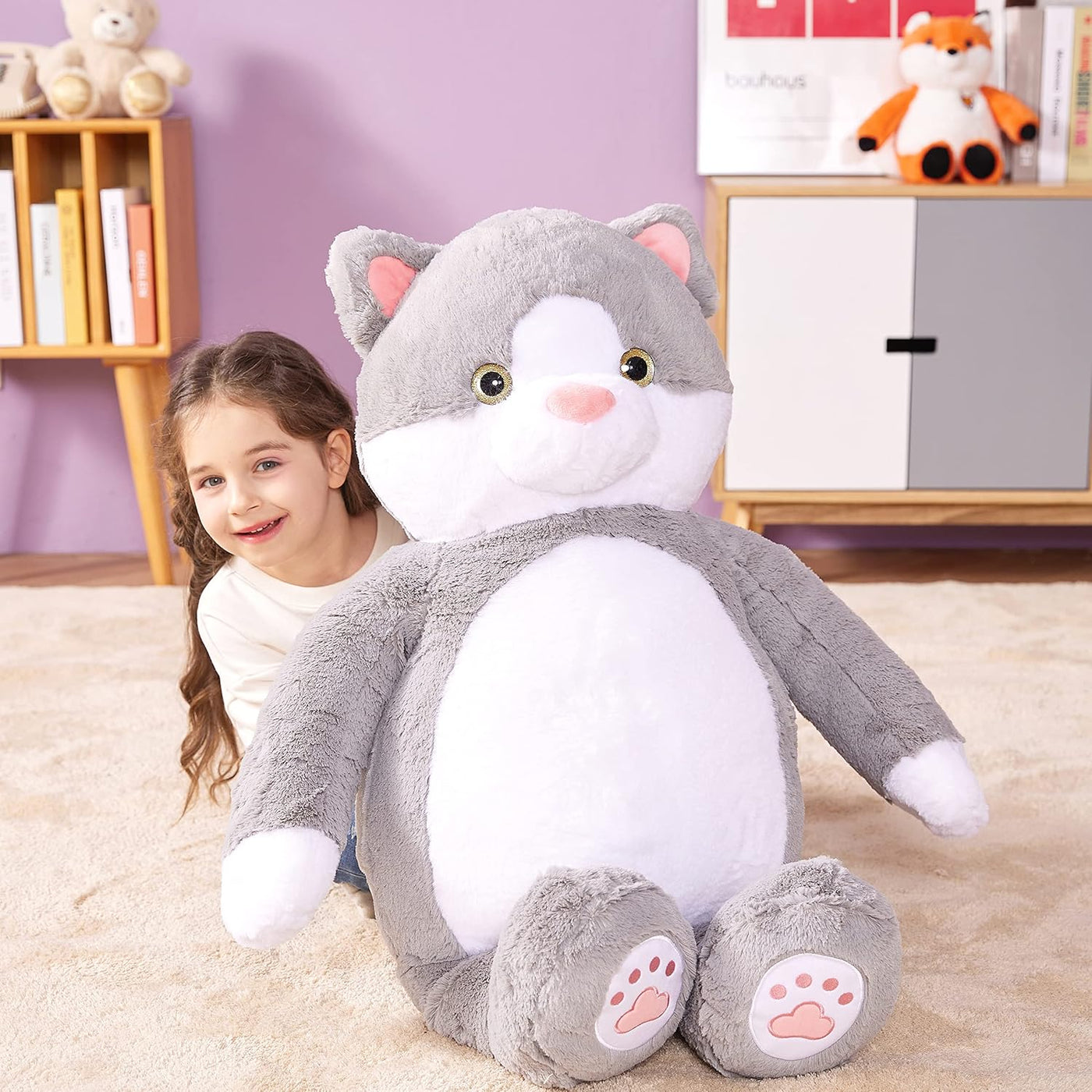 IKASA Juguete de Peluche de Gato Gigante, Gatito Grande Lindo de 30...
