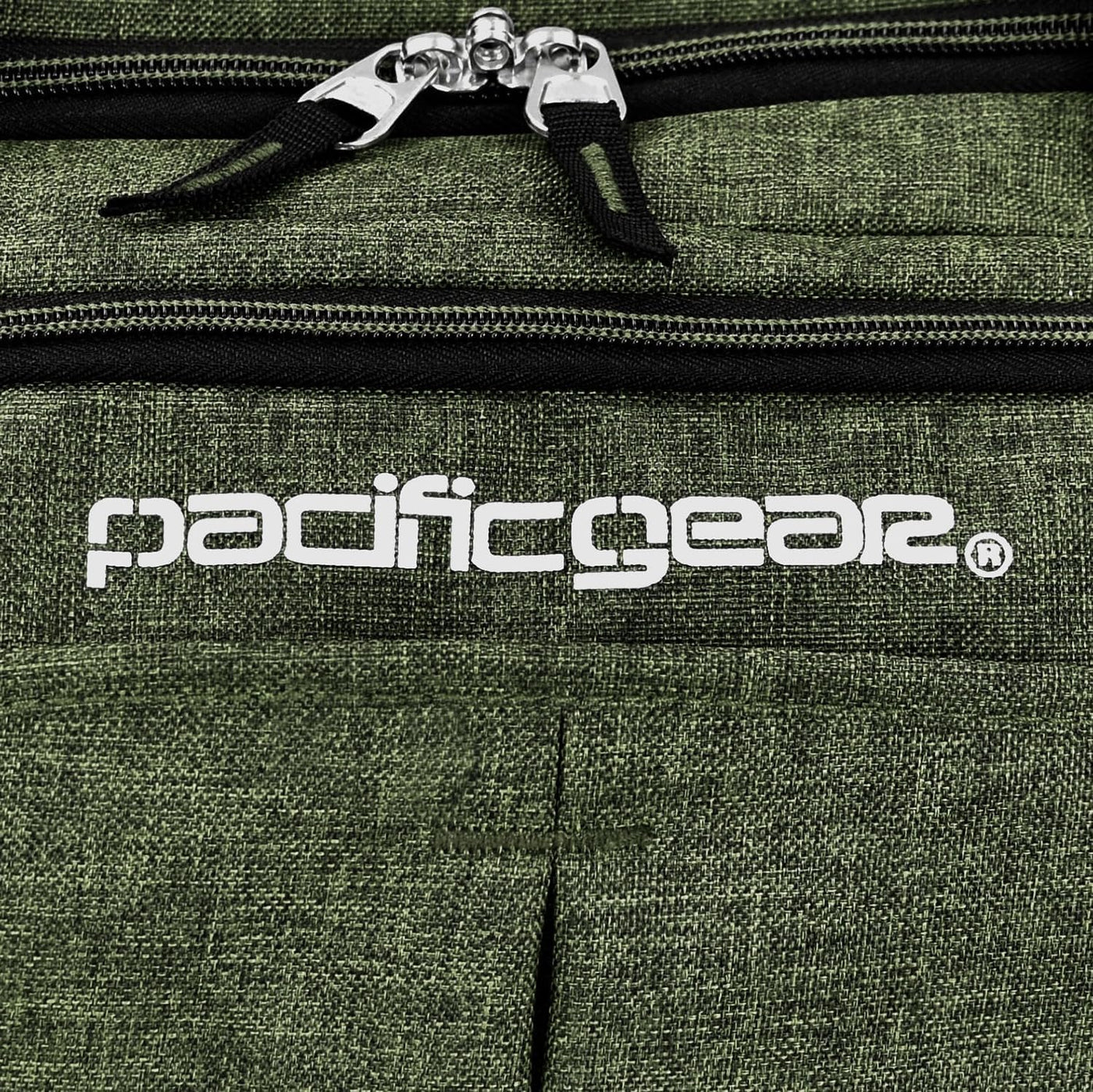 Pacific Gear - Bolsa de lona con ruedas rodantes, Verde