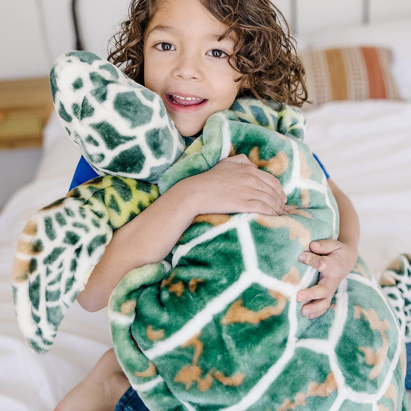 Melissa & Doug Tortuga de mar gigante, animal de peluche realis...