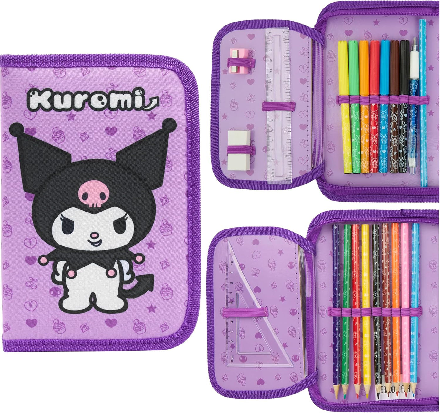 Hello Kitty Sanrio - Estuche para lápices Kawaii para niños, marcad...