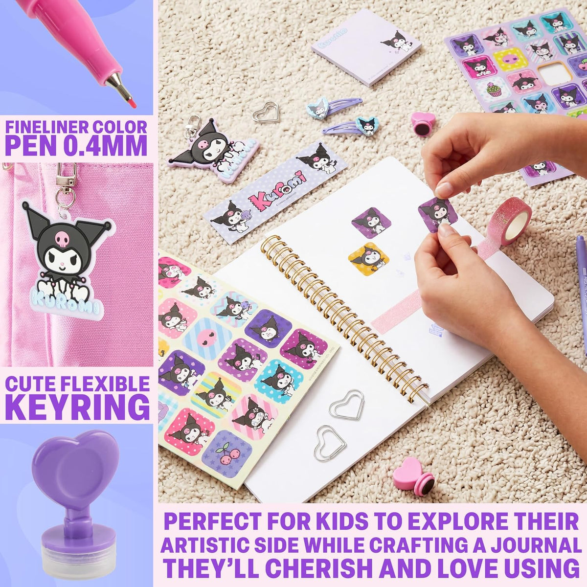 Hello Kitty Kuromi - Kit de diario de bricolaje para niñas y adoles...
