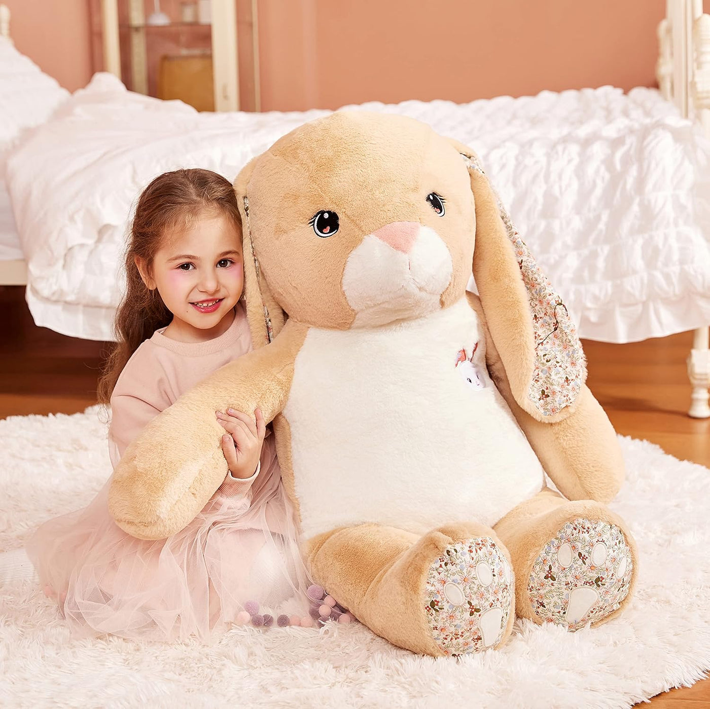 IKASA Peluche de conejo gigante de 30 pulgadas, súper suave, sin cr...