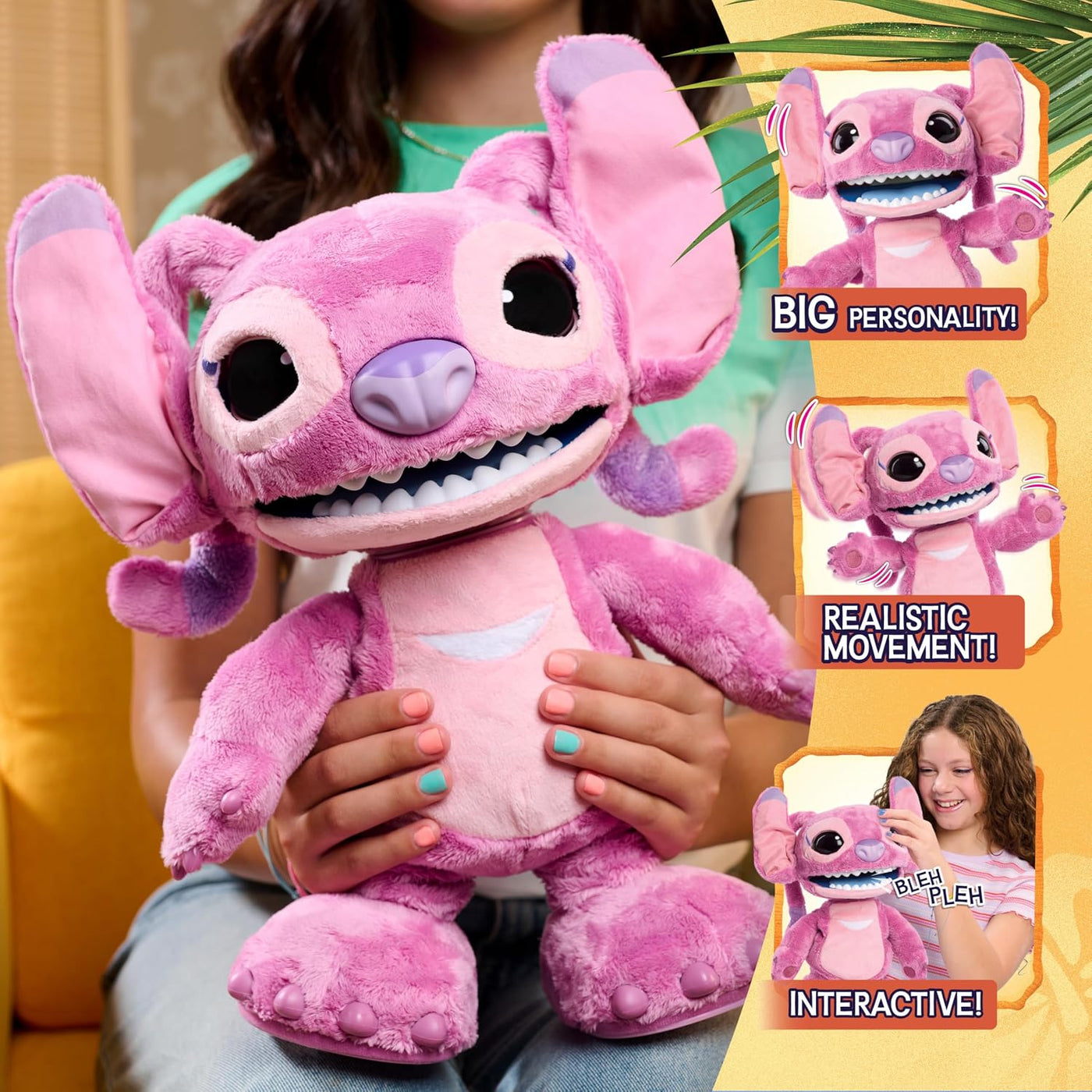 Disney Stitch Ultimate Angel - Juguete interactivo de peluche, más...