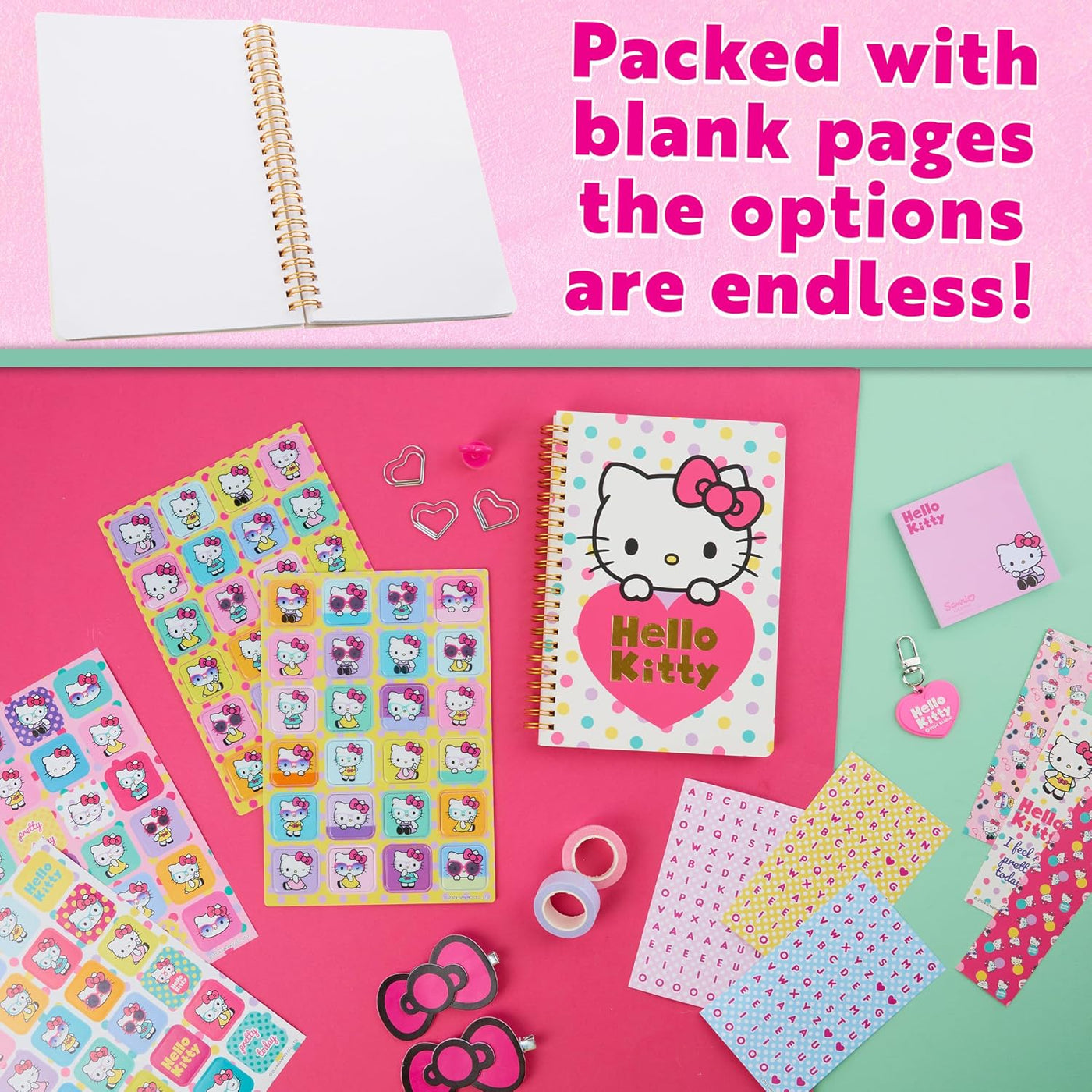 Kit de Diario DIY Hello Kitty para Niñas Adolescentes Cuaderno en E...