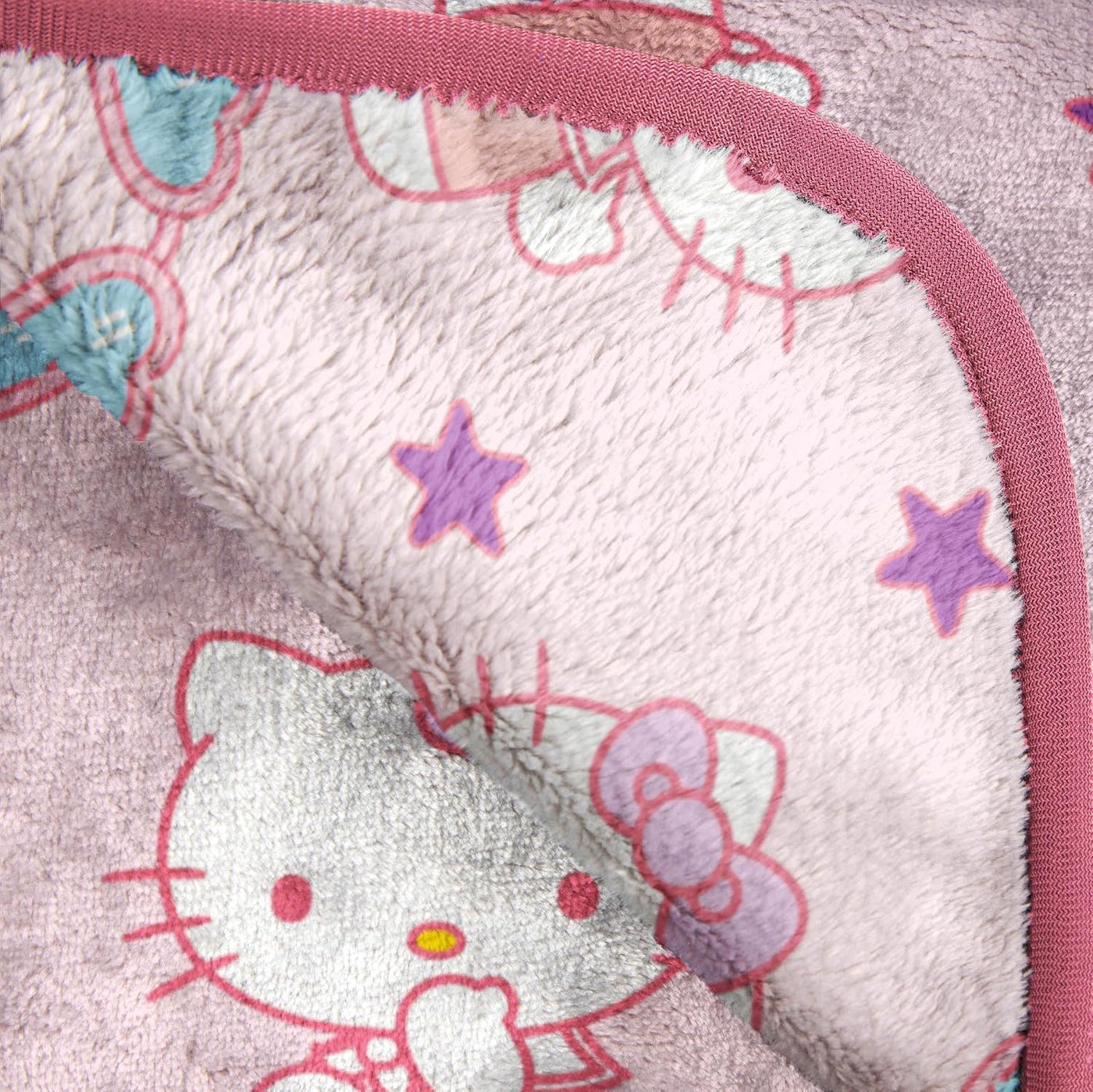 Jay Franco Hello Kitty - Manta de felpa con lentes de sol de corazó...