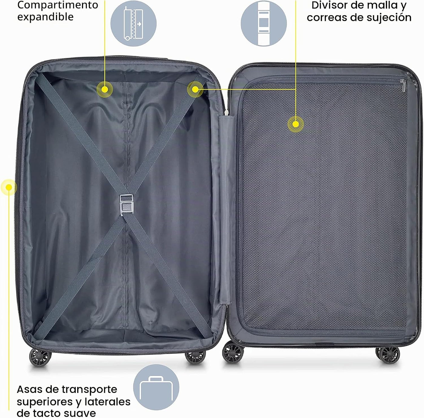 DELSEY PARIS Helium Aero Hardside - Maleta expandible con ruedas gi...