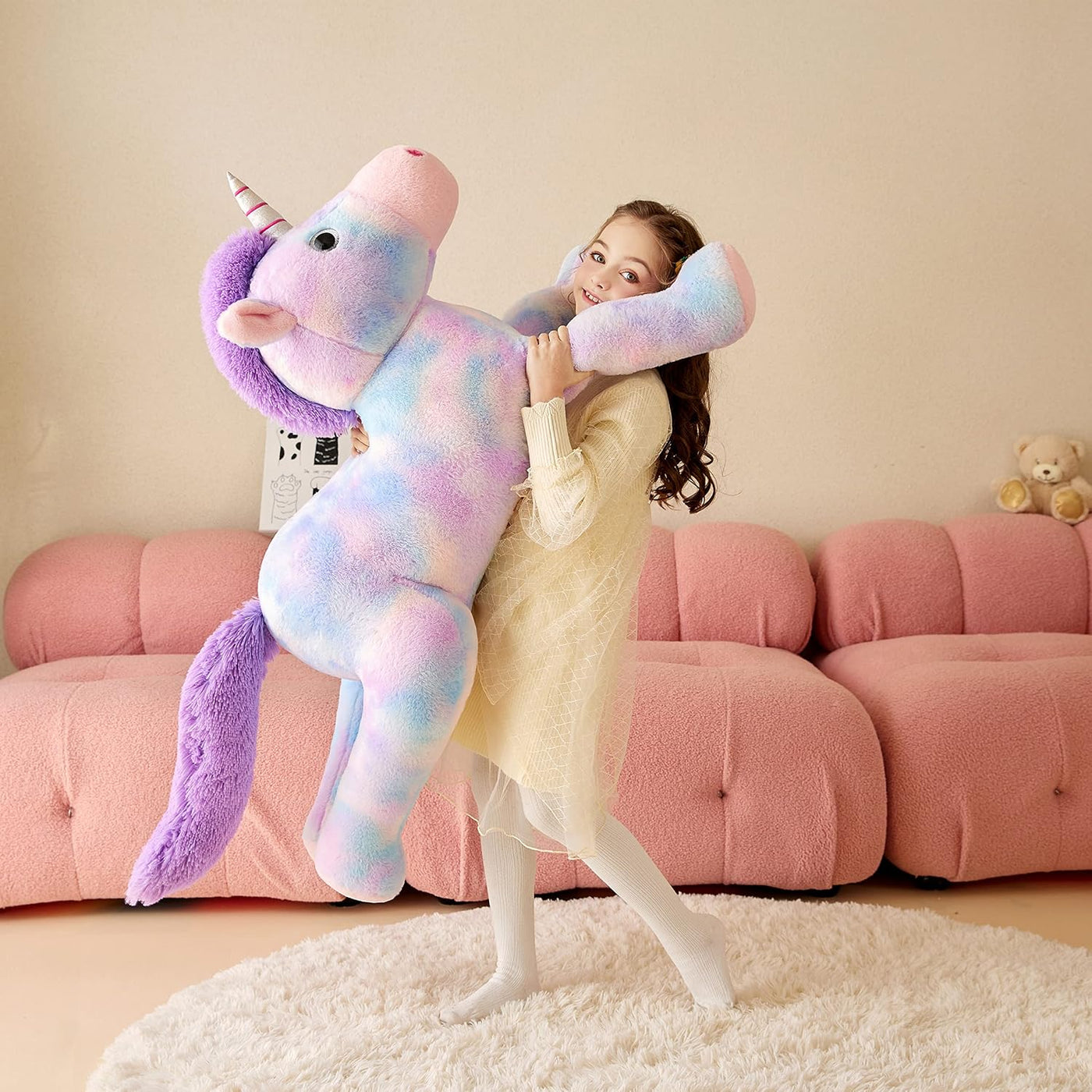 Tumyay - Animal de peluche gigante de unicornio de felpa suave, jug...