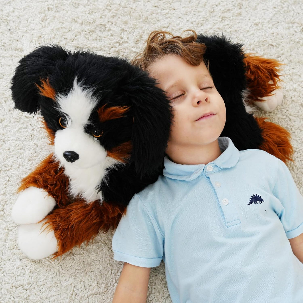 AmyToo Animal de peluche con peso, cachorro de peluche suave, perro...