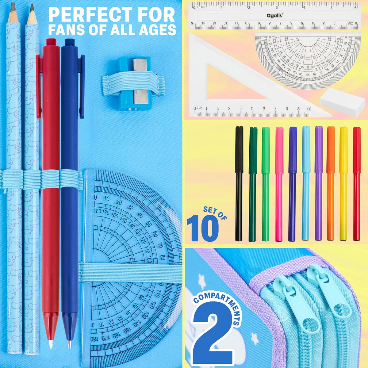Hello Kitty Sanrio - Estuche para lápices de colores para niños, ma...