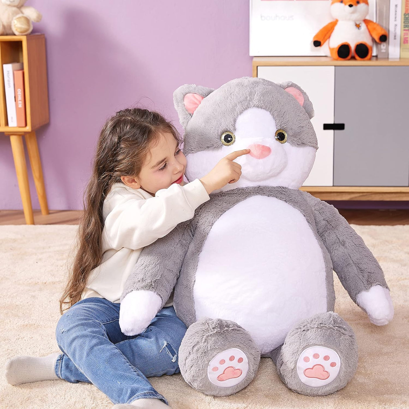 IKASA Juguete de Peluche de Gato Gigante, Gatito Grande Lindo de 30...