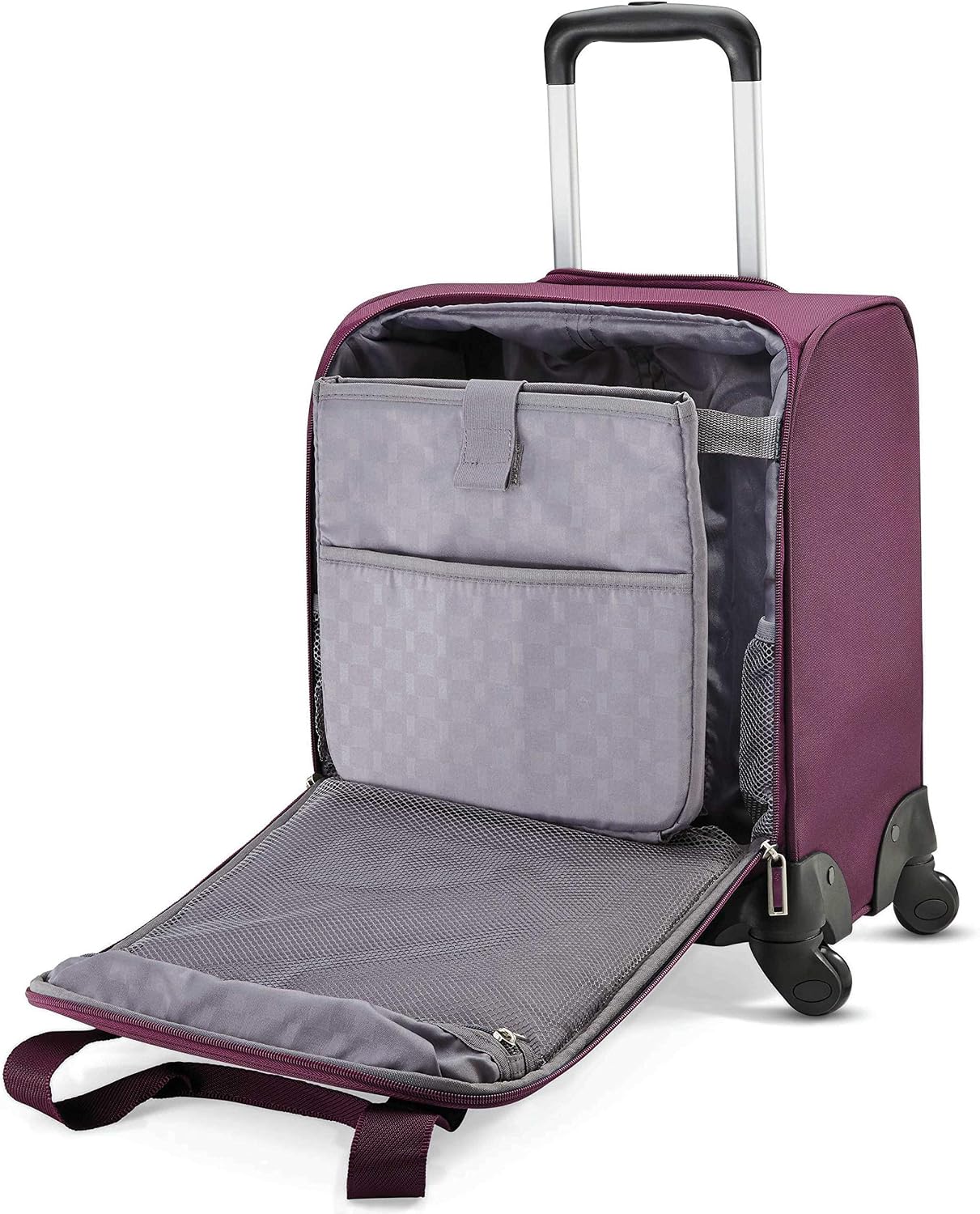 Samsonite - Equipaje de mano debajo del asiento con puerto USB gira...