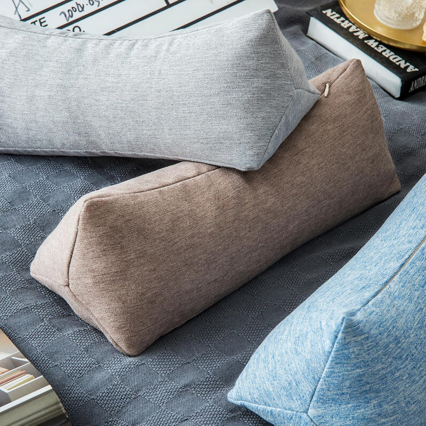 Almohada de Apoyo para el Cuello de Trigo Sarraceno, Almohada Cilín...