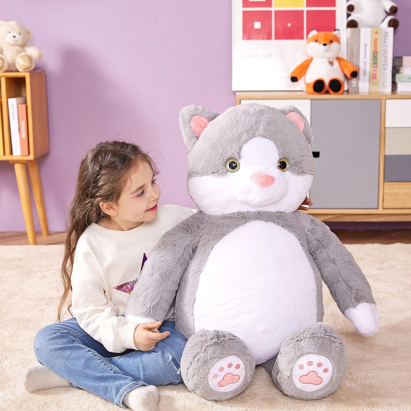 IKASA Juguete de Peluche de Gato Gigante, Gatito Grande Lindo de 30...