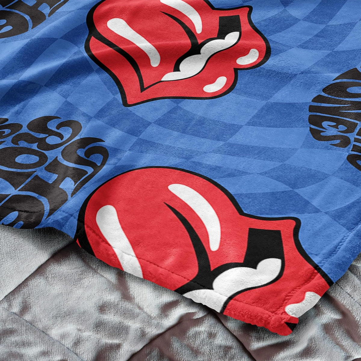 Northwest The Rolling Stones Manta de diseño psicodélico a cuadros,...