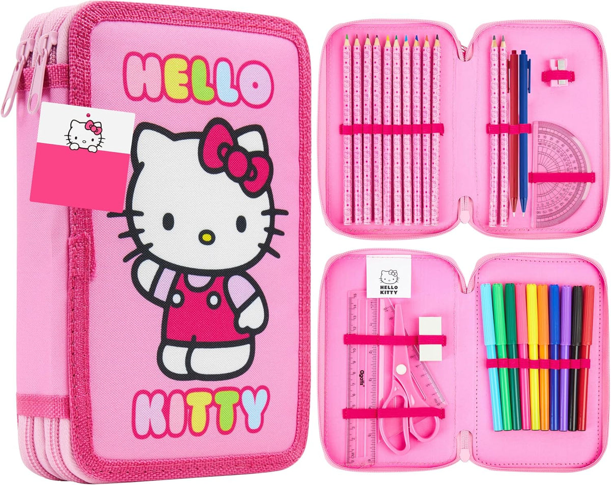 Hello Kitty Sanrio - Estuche para lápices de colores para niños, ma...