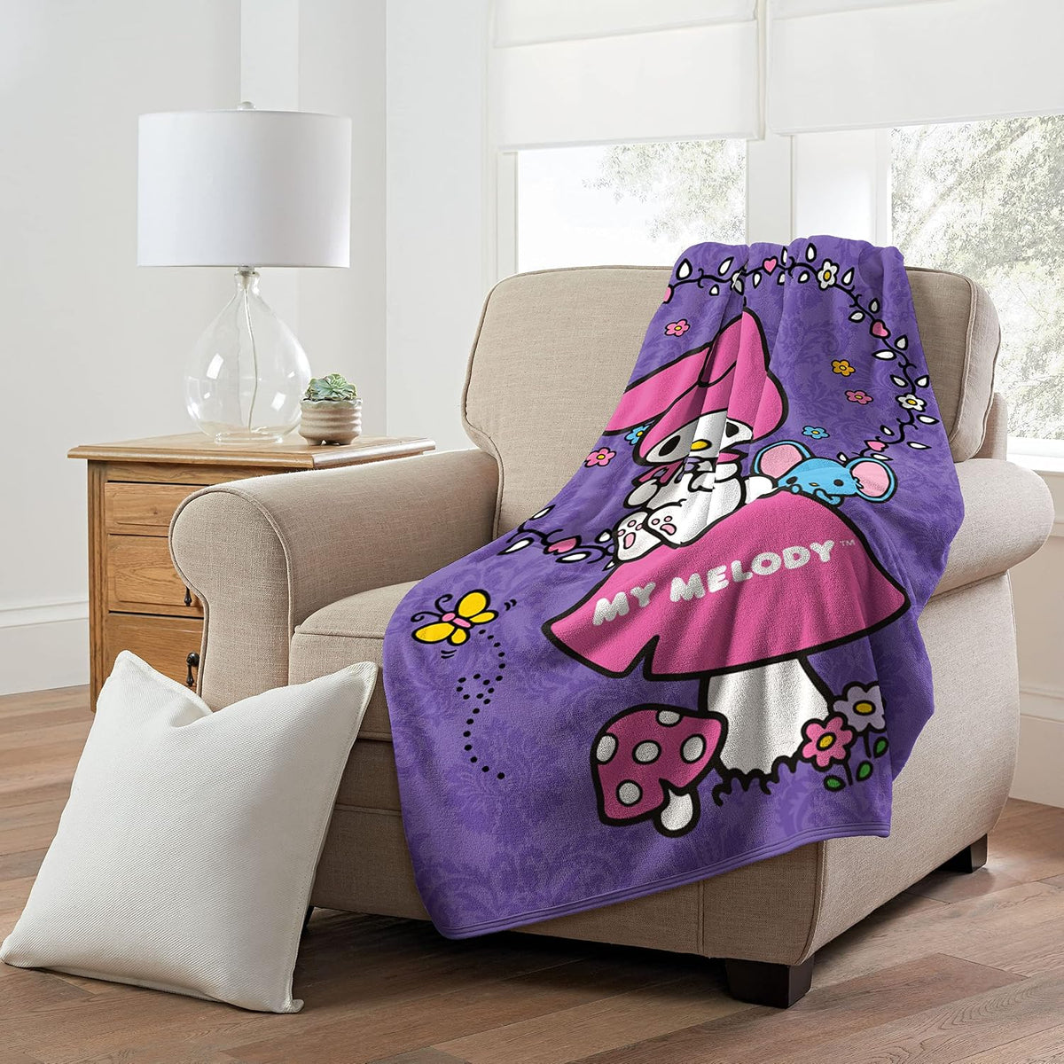 Northwest My Melody Micro Raschel - Manta de 46 x 60 pulgadas, péta...