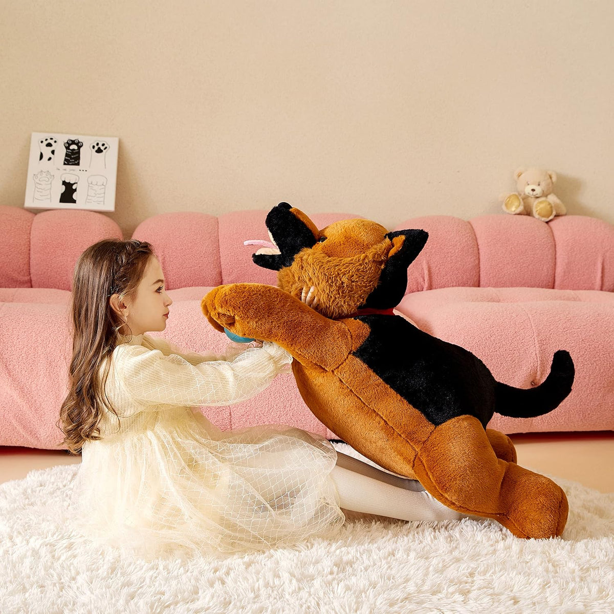 Tumyay Perro Pastor Alemán Gigante Animal de Peluche Juguete Suave,...