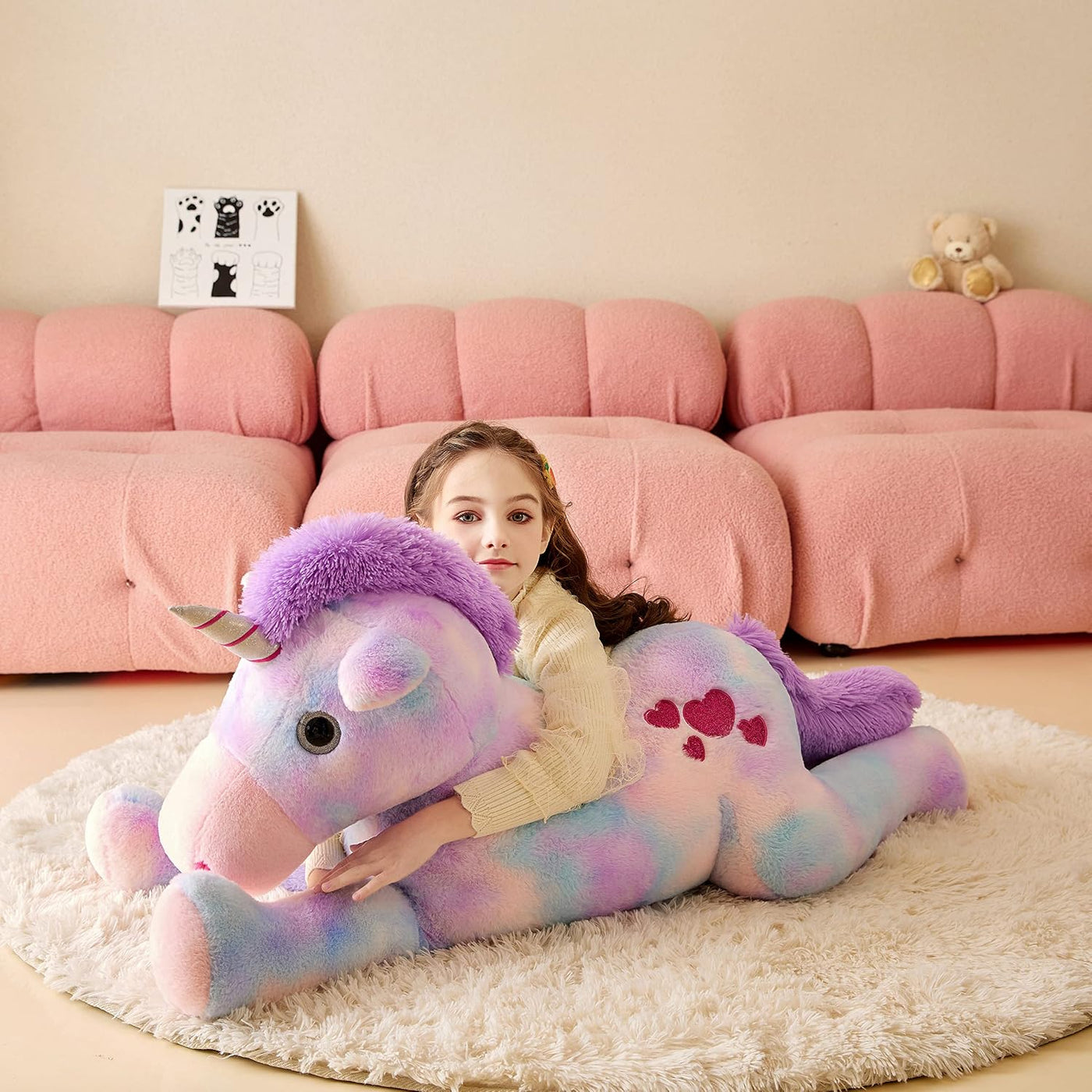Tumyay - Animal de peluche gigante de unicornio de felpa suave, jug...