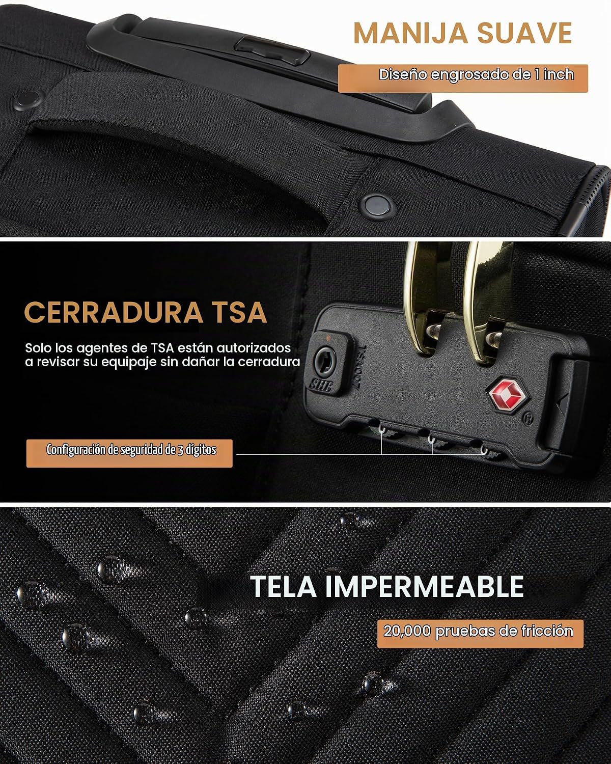 LOVEVOOK Equipaje de Mano de 22x14x9 Pulgadas Aprobado por Aerolíne...