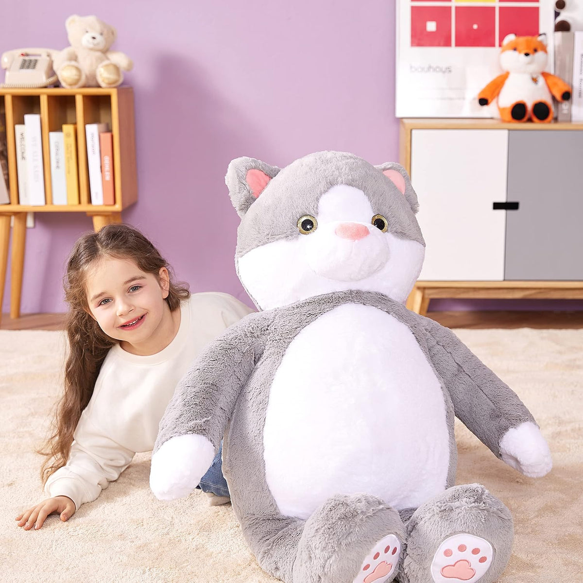 IKASA Juguete de Peluche de Gato Gigante, Gatito Grande Lindo de 30...