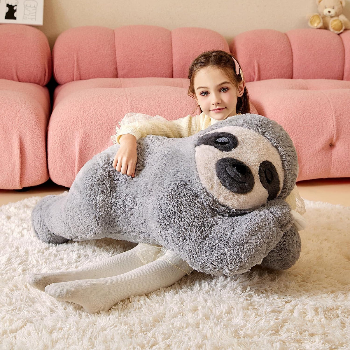 Tumyay Peluche de perezoso gigante de peluche suave, juguetes grand...